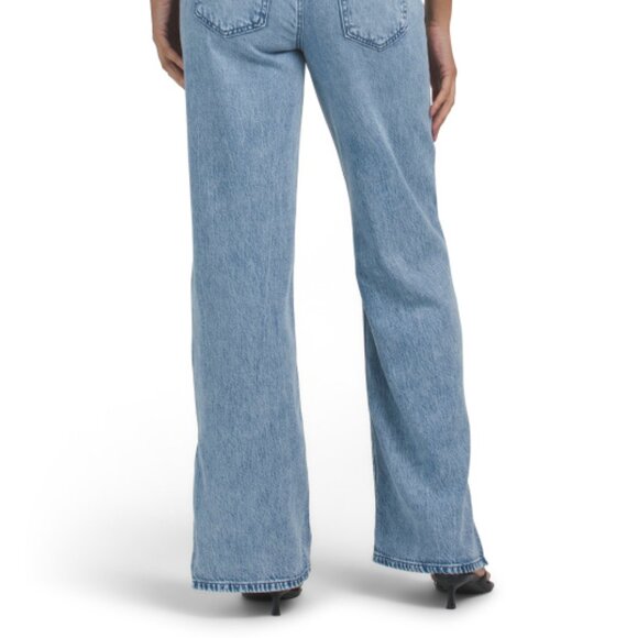 NEW REWASH Knit Denim Relaxed Wide Leg Pants in indigo for women 825 2t7 - Picture 6 of 6